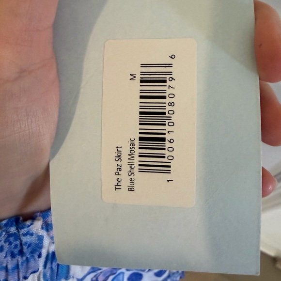 Hill House Home Blue Floral Ruffle Mini Skirt NWT Size M - Picture 6 of 8